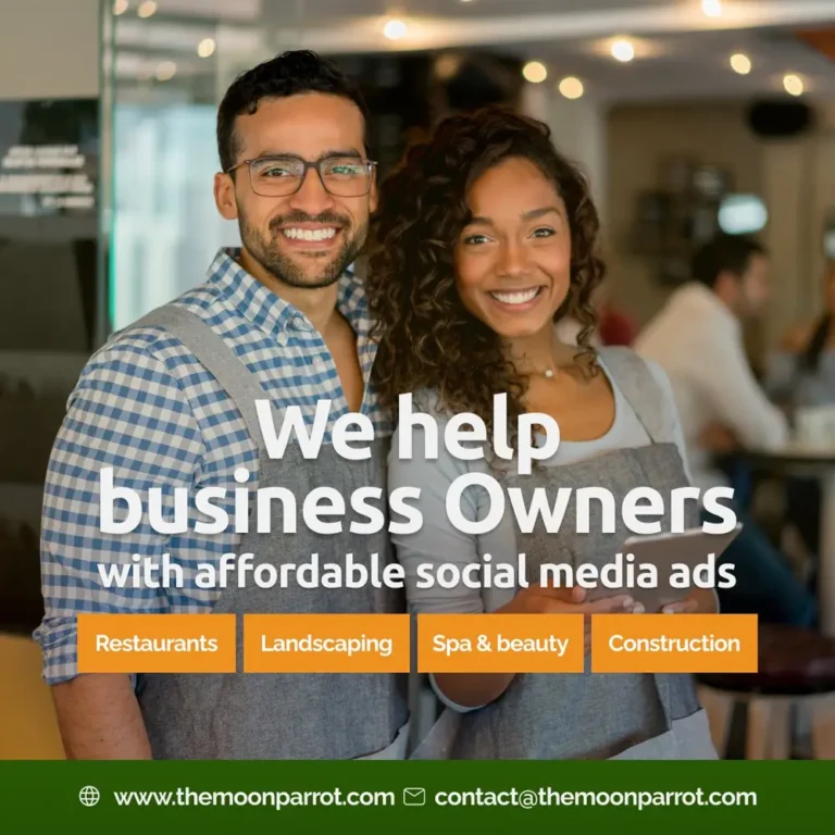 Ad for local business owners by Parrot Marketing